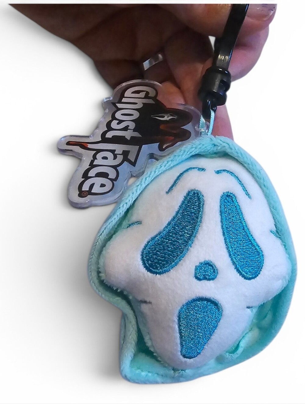 Scream Mint & Teal Ghost Face Plush Bag Clip